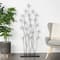 5ft. Black Metal Tall Floral Sculpture with Crystal Embellishments